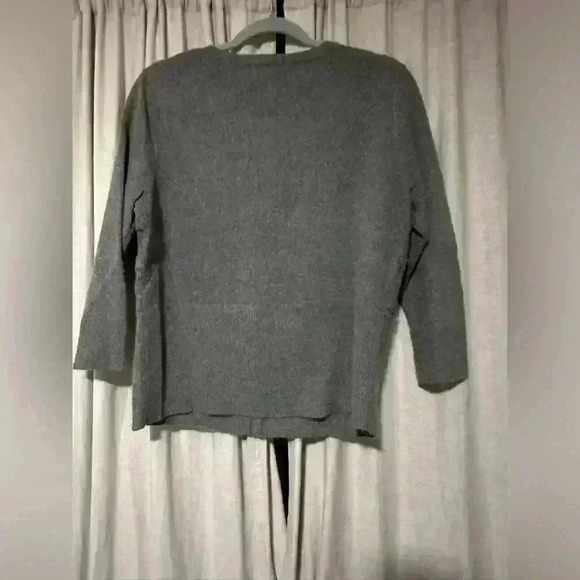 Fenn Wright Manson Gray Cardigan XL, 3/4 Sleeves, Angora Wool Blend, Button-Up - Picture 3 of 3